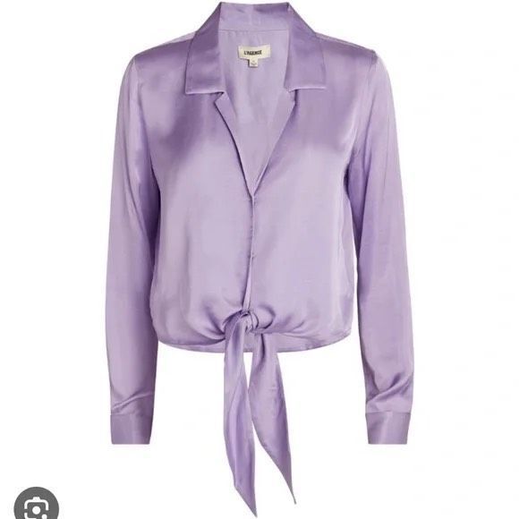 L’Agence Annie Tie Front Blouse Small - Picture 1 of 5